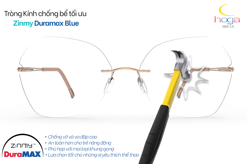 TRÒNG KÍNH CHỐNG BỂ 1.58 ZINMY DURAMAX BLUE - Hover